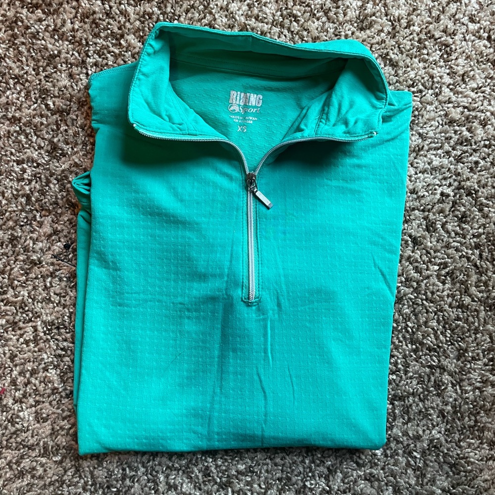 Dover Saddlery teal sunshirt. Size XS